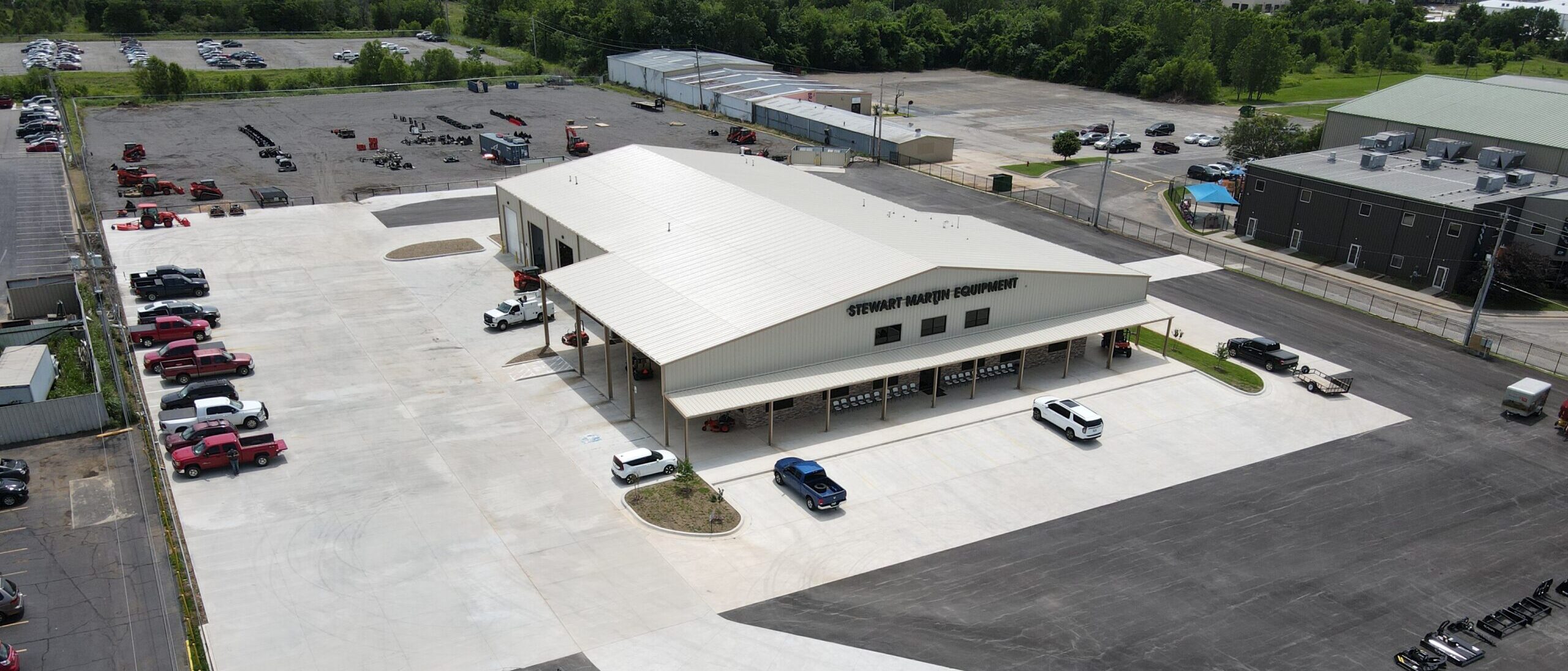 Crimson Buildings Home Page. This is an image of a metal building built by Crimson Buildings. We are located in Inola, Ok and service the surrounding areas. Latest Projects near by. This is an image of a metal building built by Crimson Buildings. We are located in Inola, Ok and service the surrounding areas. STEWART MARTIN STEEL FRAME BUILING AERAL VIEW